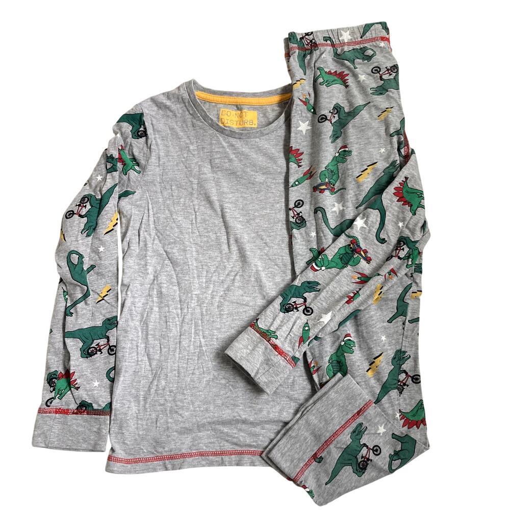 M&S Do Not Disturb Christmas Dinosaur Pajama Set - 11-12